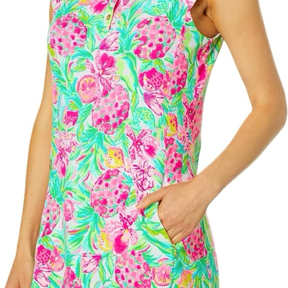 NEW! Lilly Pulitzer Silvia Mini Dress Pinky Green with Shorts Size XXS - Picture 11 of 11